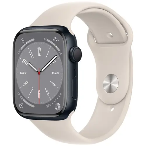 Apple Watch Series 8 GPS 45mm Starlight Aluminum (Renewed)