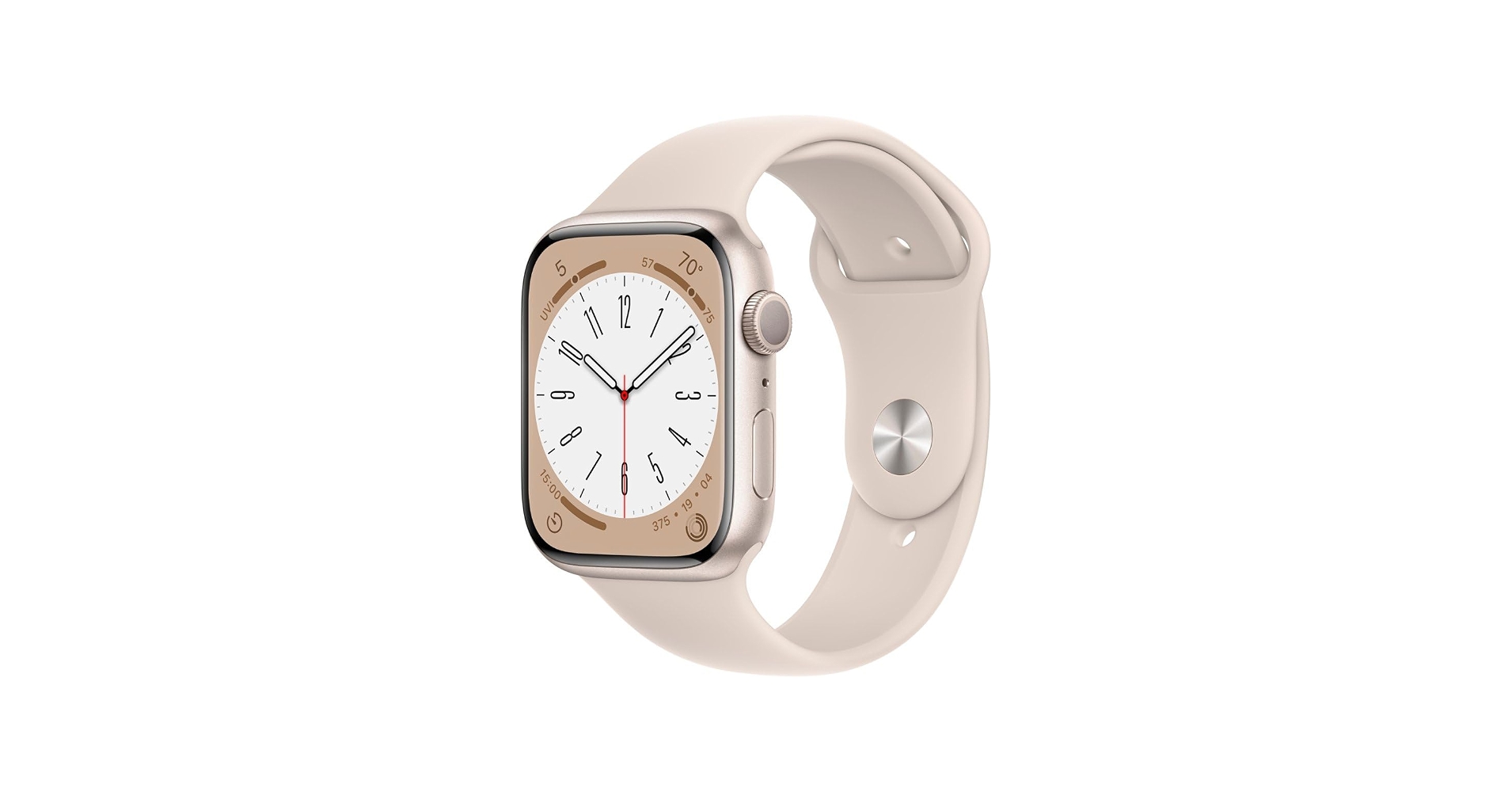 Apple Watch Series 8 GPS 45mm Starlight Aluminum (Renewed) - 2